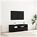 Mobile TV  con LED Rovere Nero 120x35x40 cm Legno ingegnerizzato - Foto miniatura 2