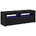 Mobile TV  con LED Rovere Nero 120x35x40 cm Legno ingegnerizzato - Foto miniatura 8
