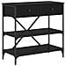 Tavolo Console Rovere Nero 75x34.5x75 cm Legno Compatto - Foto miniatura 1