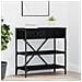 Tavolo Console Rovere Nero 75x34.5x75 cm Legno Compatto - Foto miniatura 2
