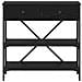 Tavolo Console Rovere Nero 75x34.5x75 cm Legno Compatto - Foto miniatura 5