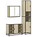 Set Mobili da Bagno 3 pz Rovere Sonoma in Legno Multistrato - Foto miniatura 1
