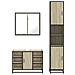Set Mobili da Bagno 3 pz Rovere Sonoma in Legno Multistrato - Foto miniatura 5