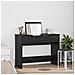 Toeletta con Specchio Rovere Nero 100x45x76 cm - Foto miniatura 2