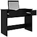 Toeletta con Specchio Rovere Nero 100x45x76 cm - Foto miniatura 6