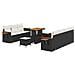 Set Divano da Giardino 10 pcs Nero e crema 90 x 55 x 71 cm - Foto miniatura 1
