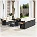 Set Divano da Giardino 10 pcs Nero e crema 90 x 55 x 71 cm - Foto miniatura 2