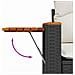Set Divano da Giardino 10 pcs Nero e crema 90 x 55 x 71 cm - Foto miniatura 9