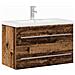 Armadio per Lavabo da Bagno Legno vecchio 80 x 38.5 x 48 cm - Foto miniatura 1