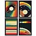 Set Di 4 Stampe Spirale Posters In Arte Astratta Illustrazioni E Manifesti Di Galassie Artistiche Moderne E A Colori Per L'interior Senza Cornice A4 - Foto miniatura 1