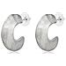 Orecchini A Cerchio Silver Sand Con Cerchio Irregolare - Foto miniatura 1