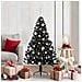 Albero di Natale artificiale con luci integrate Nero 150 cm PVC - Foto miniatura 2