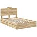 Letto con Contenitore con testiera Rovere Sonoma 120 x 190 cm - Foto miniatura 4
