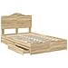 Letto con Contenitore con testiera Rovere Sonoma 120 x 190 cm - Foto miniatura 5