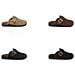 Pantofole Morbide Grigio Scuro Compatibili Con Birkenstock, Zoccoli Caldi Tipo Lana Con Cinturino Incrociato Regolabile 35 - Foto miniatura 2