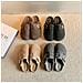 Pantofole Morbide Grigio Scuro Compatibili Con Birkenstock, Zoccoli Caldi Tipo Lana Con Cinturino Incrociato Regolabile 35 - Foto miniatura 4