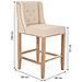 Sgabello In Legno Grigio 48x58x67/104h - Foto miniatura 7