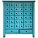 Armadio In Legno Blu Fatto A Mano, Dimensioni 102x42x120 Cm - Foto miniatura 1