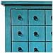 Armadio In Legno Blu Fatto A Mano, Dimensioni 102x42x120 Cm - Foto miniatura 2