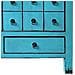 Armadio In Legno Blu Fatto A Mano, Dimensioni 102x42x120 Cm - Foto miniatura 3