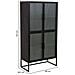 Vetrina In Metallo Nero Con 4 Ante Cm 80x38,5x161h - Foto miniatura 3
