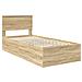 Struttura del letto Rovere Sonoma 75 x 190 cm Legno multistrato - Foto miniatura 4