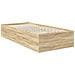 Struttura del letto Rovere Sonoma 75 x 190 cm Legno multistrato - Foto miniatura 5