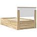 Struttura del letto Rovere Sonoma 75 x 190 cm Legno multistrato - Foto miniatura 9