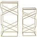 Set Di Tavolini Vkh595-oro-metallo-50x50x100 Cm - Foto miniatura 5