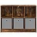 Credenza con cassetto Rovere fumé 88,5 x 27,5 x 63,5 cm - Foto miniatura 6