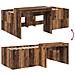 Letto alto per bambini con scrivania Legno antico 98.5 x 200 cm - Foto miniatura 8