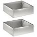 Vaso da giardino 2 pz Argento 60 x 60 x 20 cm Acciaio Inox - Foto miniatura 1