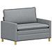 Set di divani 2 pz Grigio chiaro Tessuto - Foto miniatura 6