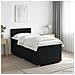 Letto box spring con materasso Nero 90 x 190 cm Tessuto - Foto miniatura 2