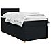 Letto box spring con materasso Nero 90 x 190 cm Tessuto - Foto miniatura 3