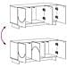 Supporto TV 90 x 34.5 x 40 cm Bianco Lucido - Foto miniatura 9