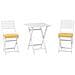 Set Da Giardino In Legno Bianco Con Cuscini Gialli Fiji - Foto miniatura 1