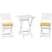 Set Da Giardino In Legno Bianco Con Cuscini Gialli Fiji - Foto miniatura 25