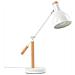 Lampada Da Tavolo Regolabile In Legno In Colore Bianco Peckos - Foto miniatura 17