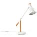 Lampada Da Tavolo Regolabile In Legno In Colore Bianco Peckos - Foto miniatura 13