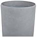 Vaso Da Fiori Moderno Tondo Grigio 31x31x58cm Abdera - Foto miniatura 6