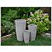 Vaso Da Fiori Moderno Tondo Grigio 31x31x58cm Abdera - Foto miniatura 23