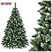 Albero Di Natale 250 Cm King Premium Verde Innevato 1600 Rami Folto Con Pigne - Foto miniatura 1