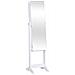 Armadio Portagioie E Trucchi Con Specchio E Illuminazione Led Automatica, Bianco, 30x146x36cm - Foto miniatura 1