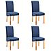 Sedie Da Pranzo 4 Pz Blu In Tessuto - Foto miniatura 2
