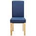 Sedie Da Pranzo 4 Pz Blu In Tessuto - Foto miniatura 4
