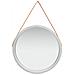 Specchio Da Parete Con Cinghia 60 Cm Argento - Foto miniatura 1