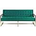 Divano 3 Posti Velluto Verde Marstal - Foto miniatura 1