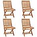 Sedie da Giardino Pieghevoli con Cuscini 4 pz Massello di Teak - Foto miniatura 3