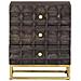 Comodino Nero 40x30x50 Cm In Legno Massello Di Mango - Foto miniatura 3